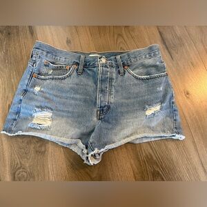 Madewell Light Blue Distressed Jean Shorts
